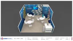 15x15 Inline booth design by Exhibit-Rentals